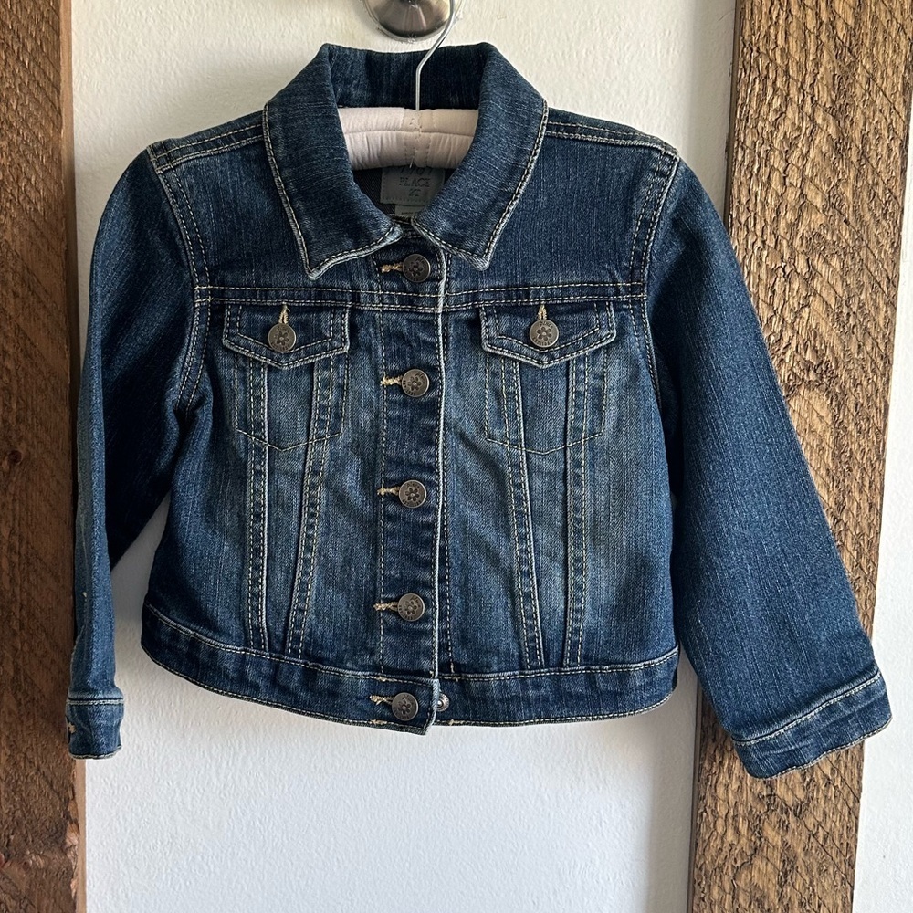 1989 Place 2T Toddler Girl Denim Jean Jacket Coat Dark Wash
Like new